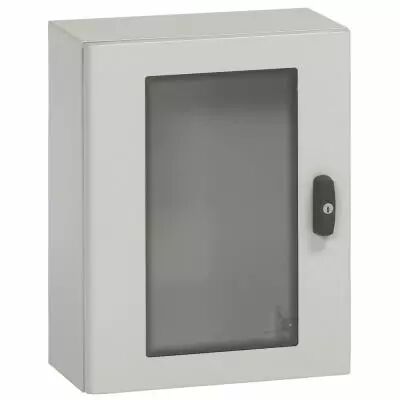 Coffret m�tal Atlantic - IP66 IK10 - RAL 7035 - 700x500x250 - porte vitr�e (035495)