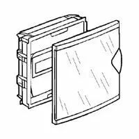 Coffret mini encastr� - porte isolante transparente - 1 rang�e - 6+2 mod