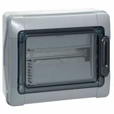 Coffret Plexo 12 modules avec embouts � perf. directe - IP 65 - IK 09 - Gris