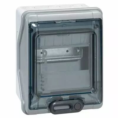 Coffret Plexo 6 modules avec embouts � perf. directe - IP 65 - IK 09 - Gris