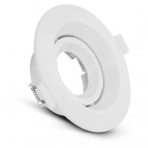 collerette 1/4 de tour support de spot dia 80mm blc rotatif bl pc (77043)