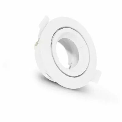 collerette 1/4 de tour support de spot diam 90mm blc orient pc (77041)