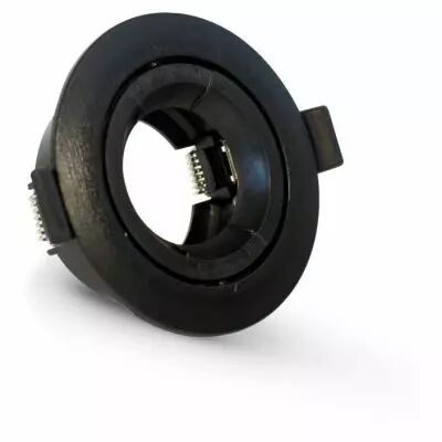 collerette 1/4 de tour support de spot diam 90mm noir orient pc (77042)