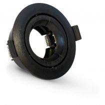 collerette 1/4 de tour support de spot diam 90mm noir orient pc (77042)