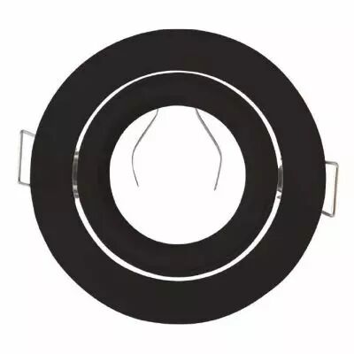 collerette 1/4 de tour support de spot diam 93mm noir orient  (77110)