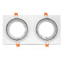 collerette carre declips support de spot 360 x 180mm double blc orient (77171)