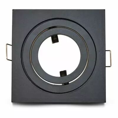 collerette carre declips support de spot 88 x 88mm alu noir (77121)