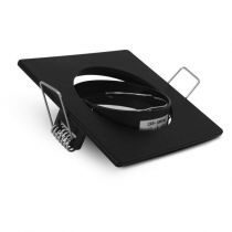 collerette carre support de spot 82 x 82mm noir orient  (77080)
