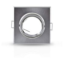 collerette carre support de spot 84 x 84mm argent orient (7705)