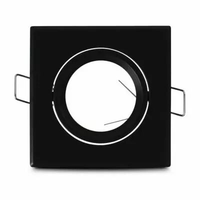 collerette carre support de spot 84 x 84mm noir orient (77060)