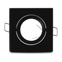 collerette carre support de spot 84 x 84mm noir orient (77060)
