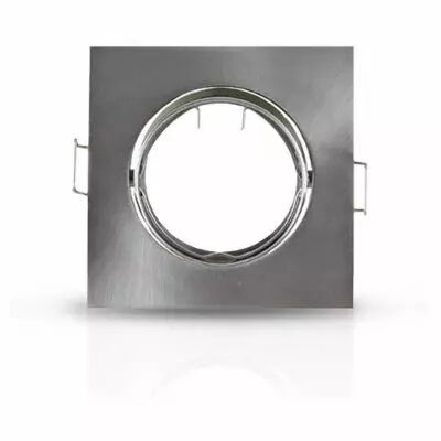 collerette carre support de spot 85 x 85mm argent orient  (7707)