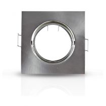 collerette carre support de spot 85 x 85mm argent orient  (7707)