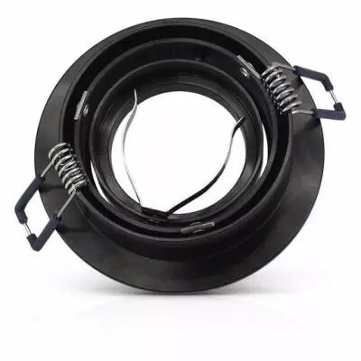 collerette declips support de spot diam 92mm alu noir orient (77120)