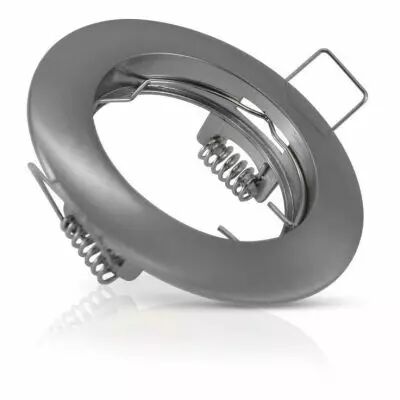collerette support de spot diam 78mm argent fixe (7709)