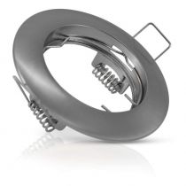 collerette support de spot diam 78mm argent fixe (7709)