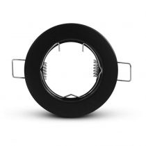 collerette support de spot diam 78mm noir fixe (77090)