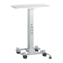 COLONNETTE MOBILE ROLL AND PLUG LOGIX ALUMINIUM EQUIPEE PRISES ET TABLE 0.68M (PW32317)