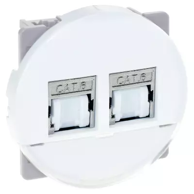 COMETE Double Prise RJ45 Multim�dia STP Cat.6 Grade 3 BLC (61173)