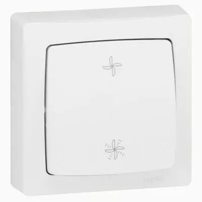 Commande de VMC appareillage saillie complet - blanc
