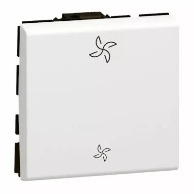 Commande de VMC Mosaic pour commande directe de ventilation m�canique contr�l�e 10AX 250V~ - blanc antimicrobien (077027L)