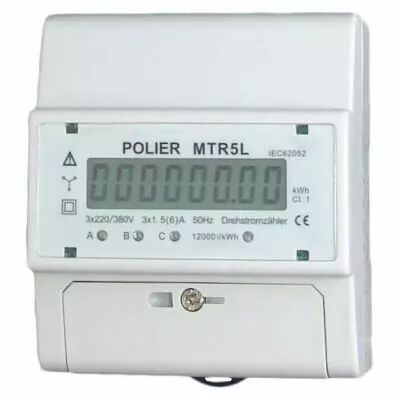 Compteur �lectrique modulaire t�tra 5 A (TC)  simple tarif (MTR5L)