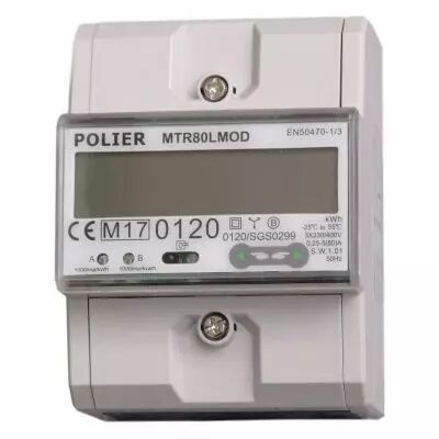 Compteur �lectrique modulaire t�tra 80 A MODBUS  simple tarif Certifi� MID (MTR80LMOD)