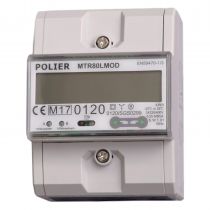 Compteur électrique modulaire tétra 80 A MODBUS  simple tarif Certifié MID (MTR80LMOD)