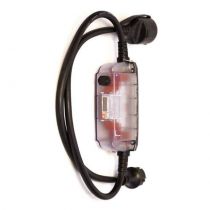 Compteur électrique monophasé 16 A mobile avec prises de type SCHUKO. Fil 2.5 mm (FM16MS)