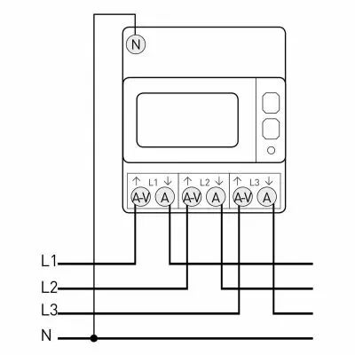 Compteur �lectrique triphas�/t�tra 80A double tarif Certifi� MID Sortie d\'impuls (110500130001VOL)