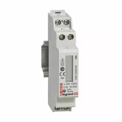 Compteur modulaire monophas� EMDX� non MID raccordement direct 32A - 1 module - avec sortie � impulsions (004670)