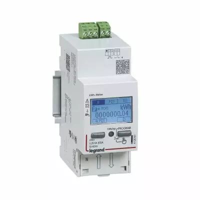 Compteur modulaire monophas� EMDX� non MID raccordement direct 63A - 2 modules - avec sortie � impulsions (412080)