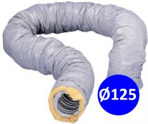 Conduit souple calorifugé PVC Type CR - Diamètre 125mm - Longueur 10m (423054)