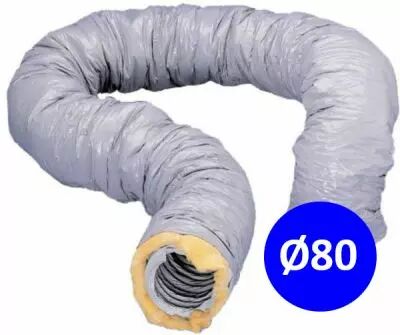 Conduit souple calorifug� PVC Type CR - Diam�tre 80mm - Longueur 10m (423051)