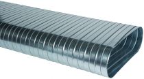 Conduit spiralés rigide oblong galvanisé CSRO de 3mètres - L360 x H80 (11064391)