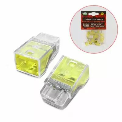 connect rapide 2 fils rigide polybag pack de 20  (7222)