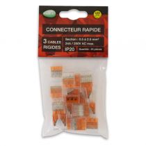 connect rapide 3 fils rigide polybag pack de 20  (72220)