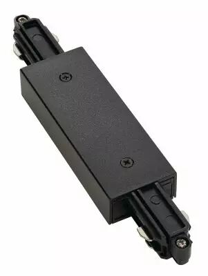 Connecteur longitudinal, pour rail 1 allumage en saillie, int�rieur, noir, avec possibilit� d\'alimentation (143100)