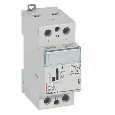 Contacteur de puissance CX� bobine 230V~ - 2P 250V~ - 63A - contact 2O (412548)