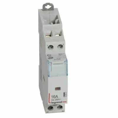 Contacteur de puissance CX� bobine 230V~ sans commande manuelle - 2P 250V~ - 16A - contact O+F - 1 module (412521)