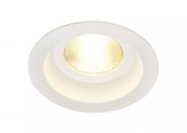 contone, encastré de plafond intérieur, rond, fixe, blanc, led, 16w, 2000k-3000k, ip44, dim to warm, variable triac (161291)