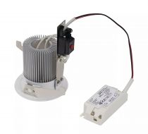 contone, encastré de plafond intérieur, rond, fixe, blanc, led, 16w, 2000k-3000k, ip44, dim to warm, variable triac (161291)