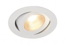 CONTONE, encastré de plafond intérieur, rond, inclinable, blanc, LED, 16W, 2000K-3000K, Dim to warm, variable Triac (161271)