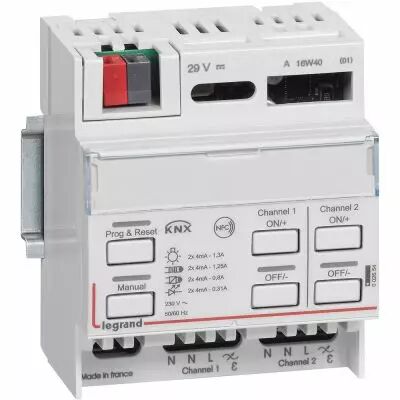 Contr�leur modulaire BUS/KNX pour variation toutes charges -2 sorties -4 modules (002654)