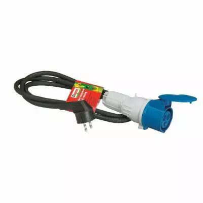 Cordon adaptateur pour caravane, march�s ou camping-car longueur 1,5m livr� avec �tiquette avec Gencod (090041)