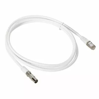 Cordon coaxial pour r�seau t�l�vision - TV RJ45-IEC-F - Long. 2 m
