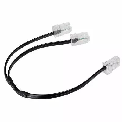 Cordon double RJ 45 t�l�phone - pour coffrets basiques avec brassage