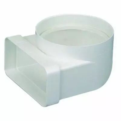 Coude mixte vertical CMV pour conduit rectangulaire PVC rigide - 55 x 110 x �100mm (460004)