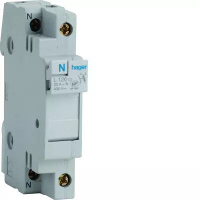 Coupe-circuit 1P+N 20A 400V domestique 1M (L12601)