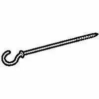 Crochet pour suspension de luminaire Batibox b�ton - Long. 85 mm